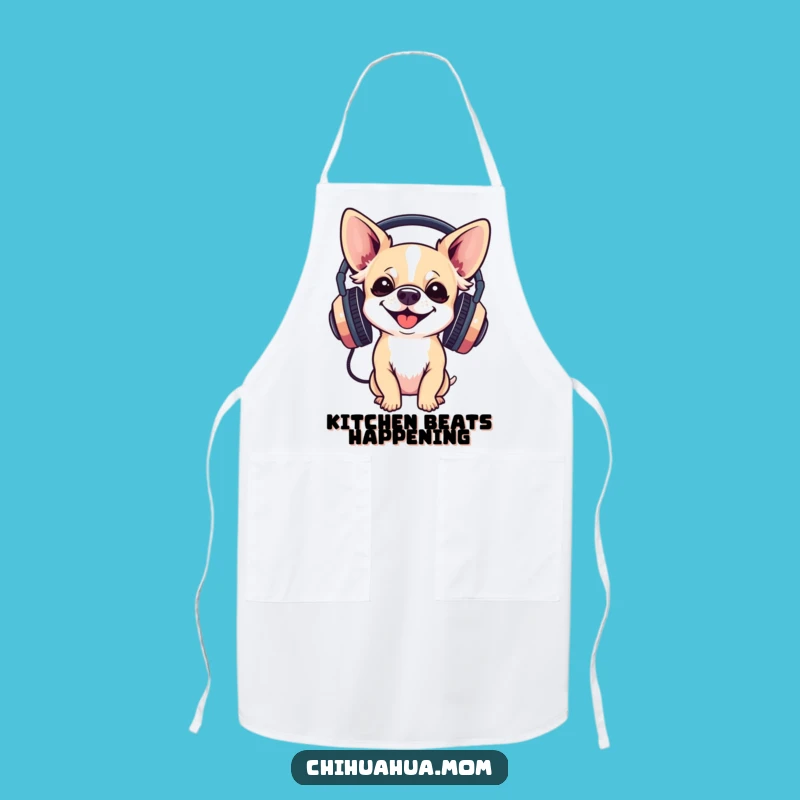 Funny Chihuahua DJ Apron: Cook to the Beat with This Hilarious Funny Gift!