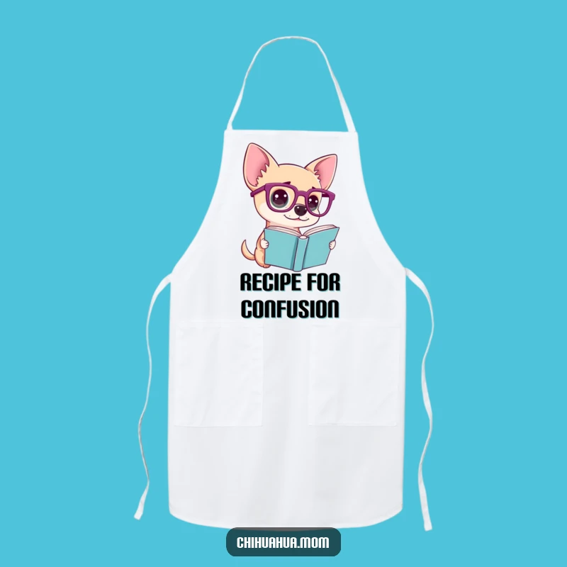 Funny Chihuahua Glasses Apron - Kitchen Fun for Bookworms