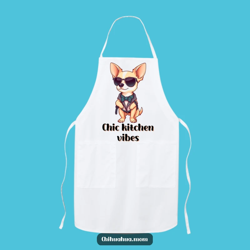 Funny Chihuahua Style Apron: Cook with Flair, Gift Accessory