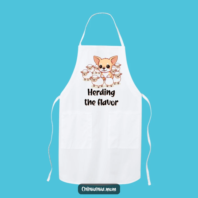 Funny Herding Chihuahua Apron - Chef Dog Farmer Kitchen Gift