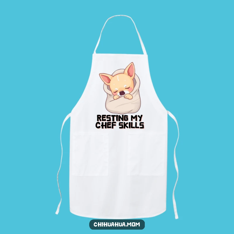 Funny Sleeping Chihuahua Apron - Kitchen Fun for Nappers
