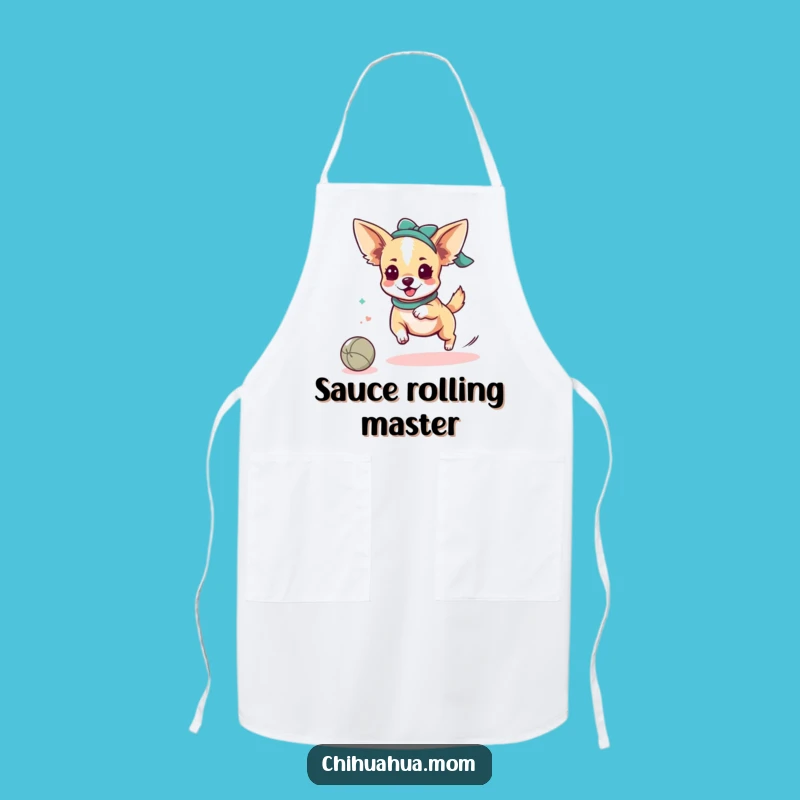 Funny Chihuahua Lady Ball Apron: Kawaii Kitchen Play, Perfect Gift