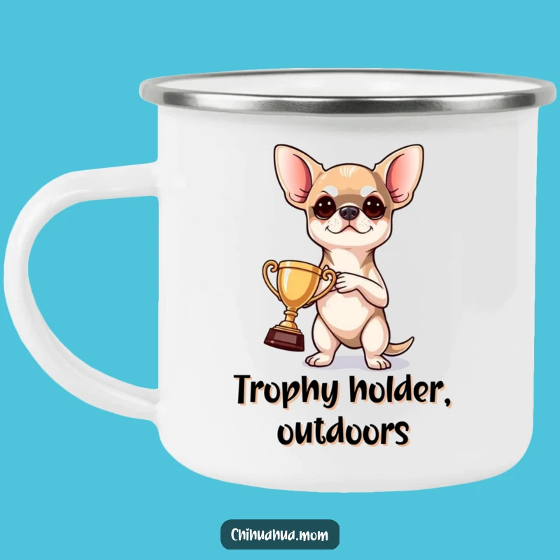 Funny Chihuahua Adventure Mug: Your Trail Buddy's Hilarious Funny Gift for Outdoors!