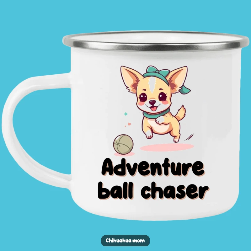 Funny Chihuahua Lady Ball Camping Mug: Kawaii Play Cup, Perfect Gift