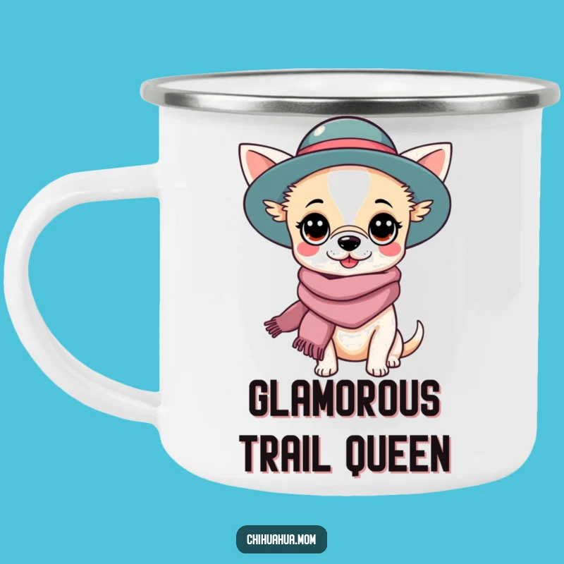 Funny Chihuahua Lady Camping Mug: Kawaii Fashion Cup, Perfect Gift