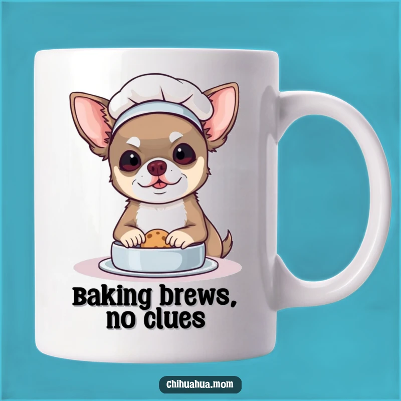 Funny Chef Chihuahua Mug: Tiny Baker Dog Gift!