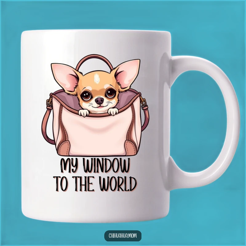 Funny Curious Chihuahua Mug: Stylish Pup's Funny Gift Idea