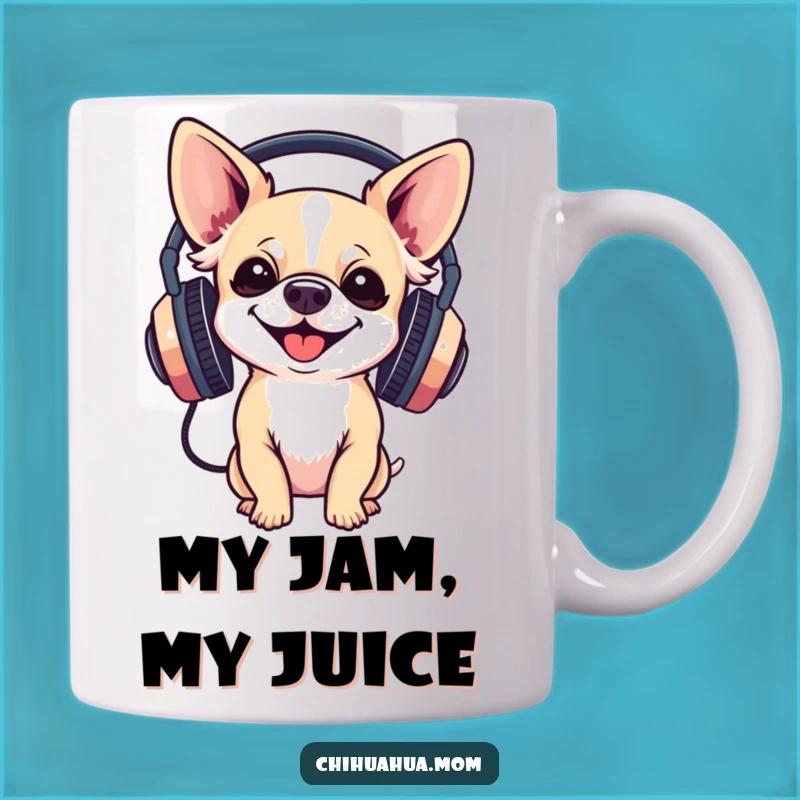 Funny DJ Chihuahua Mug: Groovy Pup's Beats & Laughs Funny Gift!