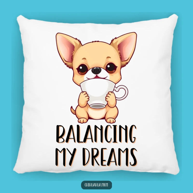Funny Balancing Chihuahua Pillow - Comfy Playful Dog Decor Gift