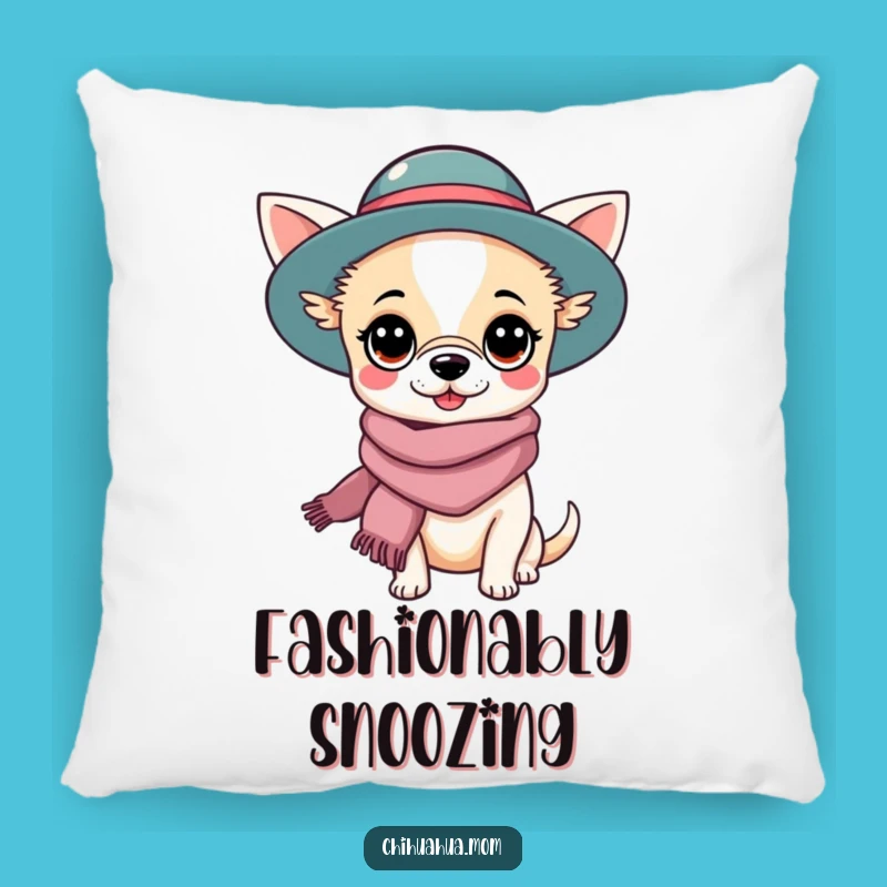 Funny Chihuahua Lady Pillow: Soft Kawaii Fashion Cushion, Adorable Gift
