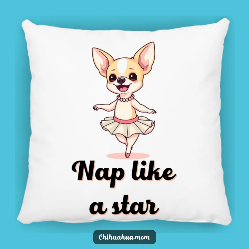 Funny Chihuahua Ballerina Pillow: Cozy Up to a Clumsy Dancer, Cute Gift!