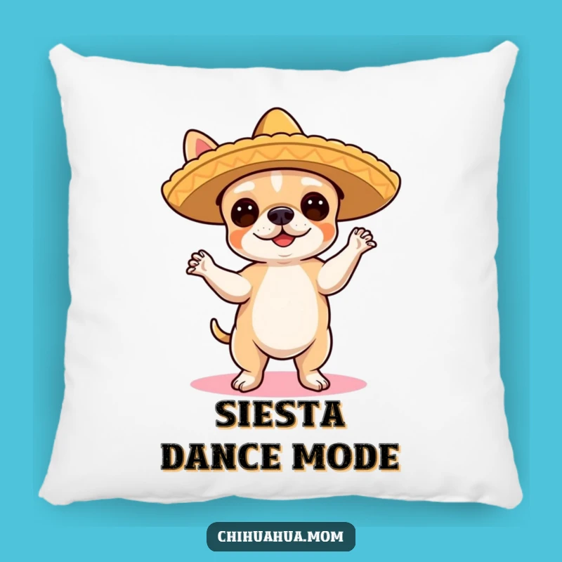 Cozy Funny Chihuahua Pillow - Flamenco Dancer's Comfort Gift