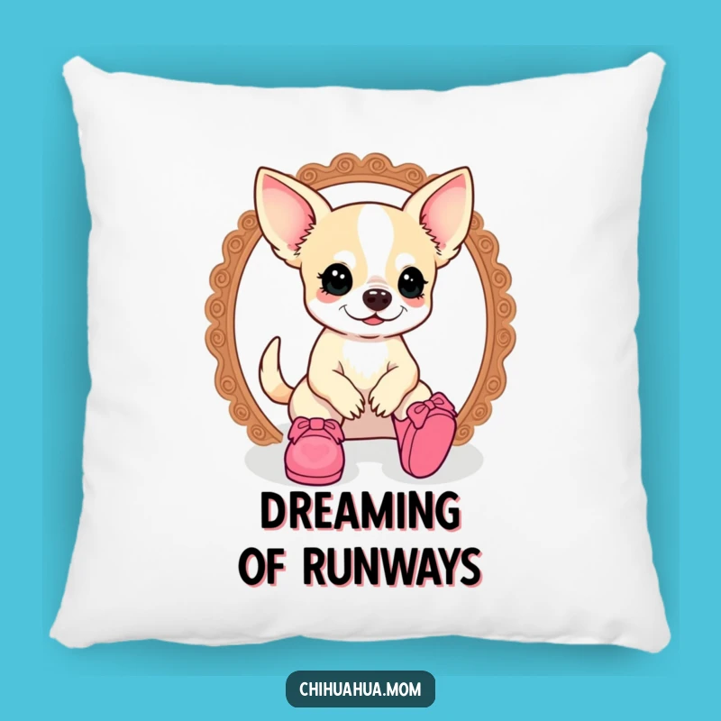 Soft Funny Kawaii Chihuahua Lady Pillow: Tiny Shoe Comfort - Cute Funny Gift!
