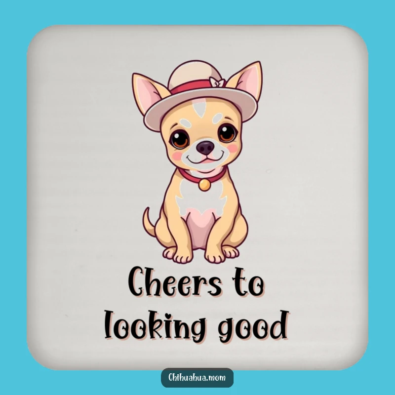Funny Chihuahua Hat Coasters: Protect Surfaces with Hilarious Posh Fun