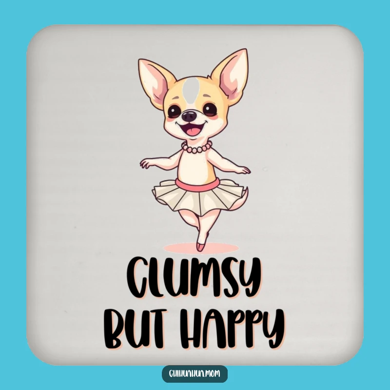 Funny Chihuahua Ballerina Drink Coaster: Protect Surfaces from Clumsy Pups!