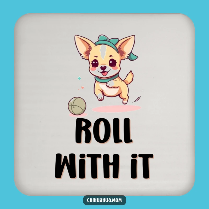 Funny Chihuahua Lady Ball Coaster: Kawaii Play Protection, Ideal Gift