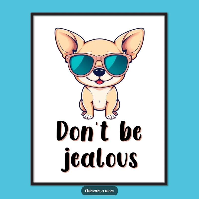 Funny Cool Chihuahua Poster: Make a Statement with Stylish Wall Art