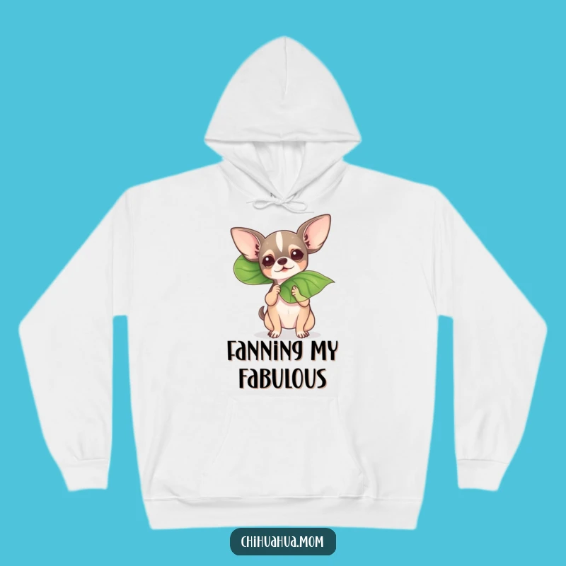 Cozy Funny Fanning Chihuahua Hoodie - Warm & Humorous Dog Gift