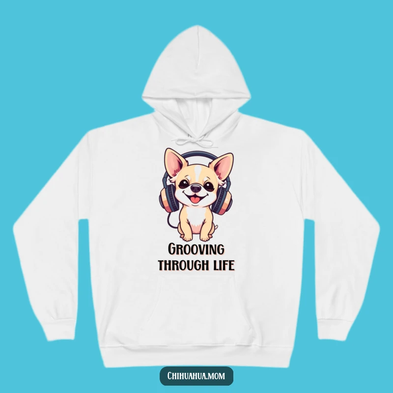Funny Chihuahua Beats Hoodie: Cozy Up with This Groovy Pup's Funny Gift!