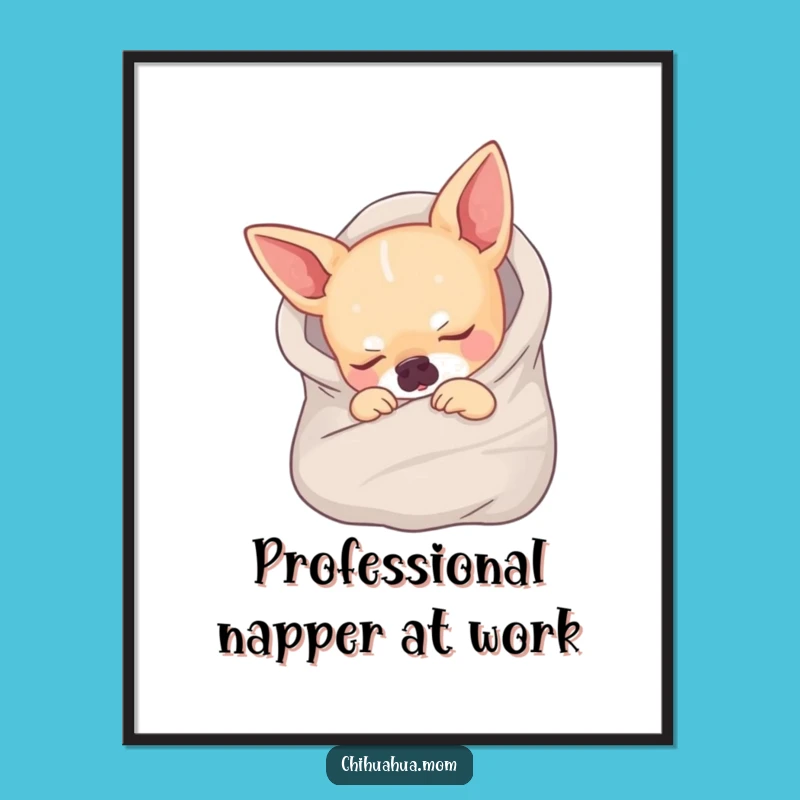 Free Printable Sleeping Chihuahua Wall Art: Cozy Downloadable Decor for Dog Lovers