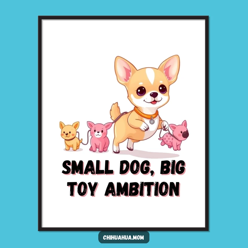 Quirky Free Printable Wall Art: Chihuahua's Plushie Parade