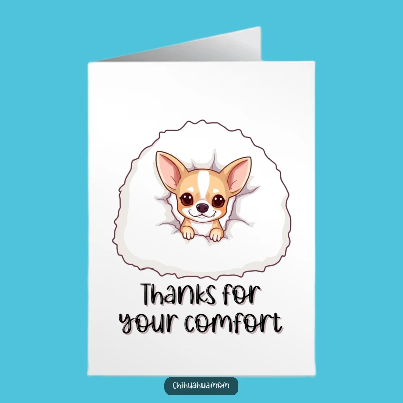 Free Printable Thank You Card: Cozy Chihuahua, Sweet Downloadable Appreciation