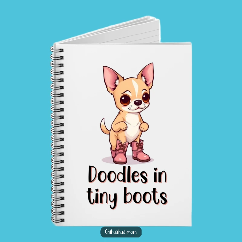 Funny Chihuahua Boots Notebook: Jot Down Ideas with Pup Prance