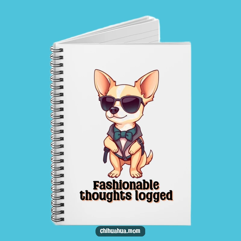 Funny Chihuahua Style Notebook: Jot Down Fashion Notes, Gift