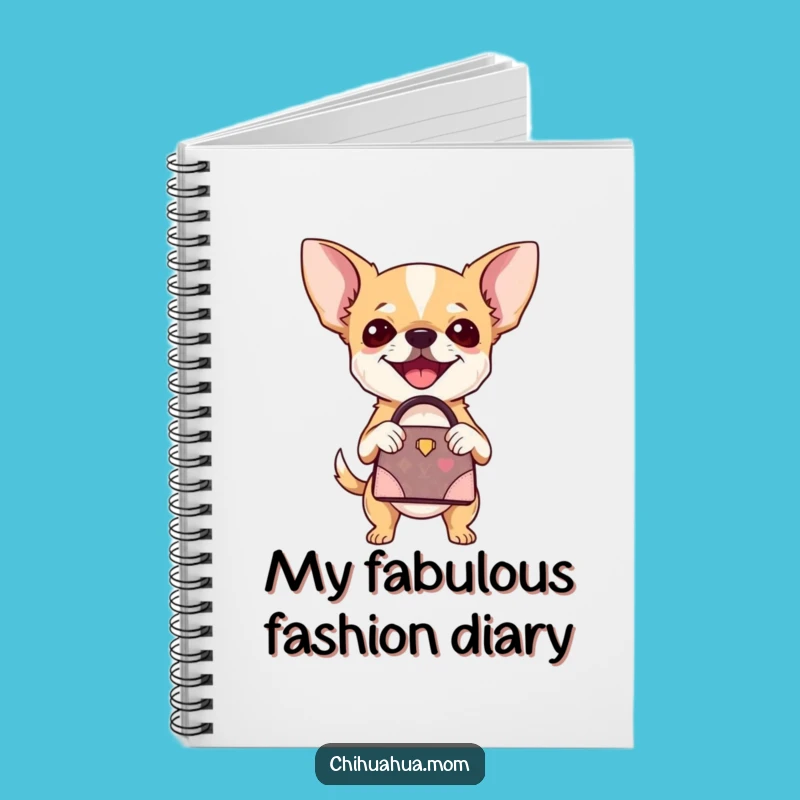 Funny Chihuahua Handbag Notebook: Jot Down Fashion Notes, Cute Funny Gift for Style Enthusiasts