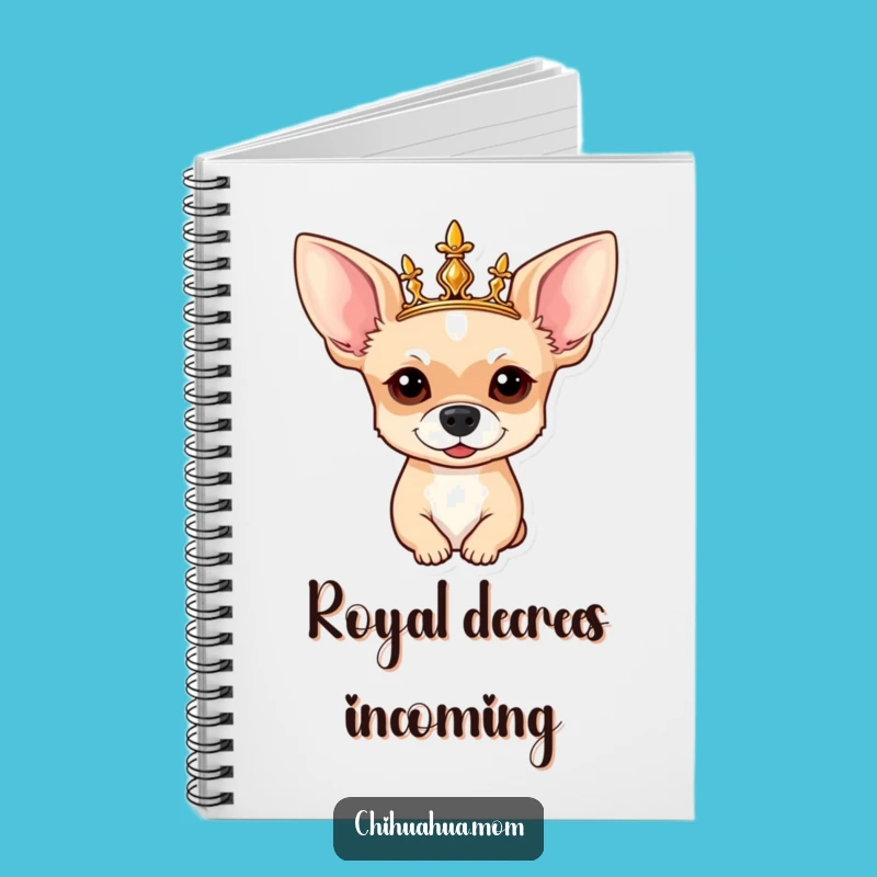 Funny Chihuahua Notebook: Regal Crowned Pup Journal - Gift