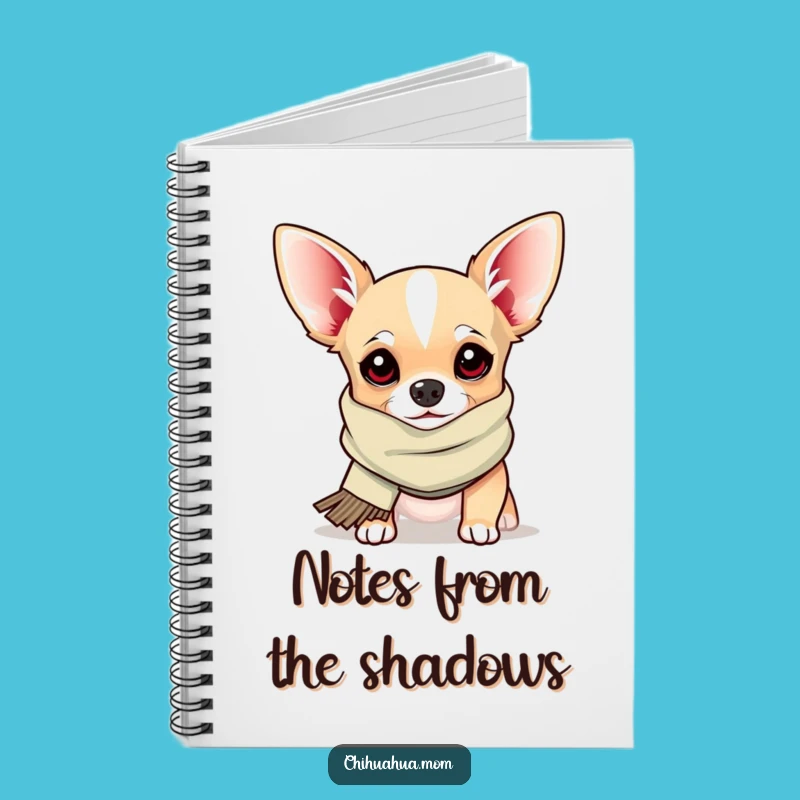 Funny Chihuahua Notes Notebook: Silly Scarf Pup's Peek-a-Boo Funny Gift!