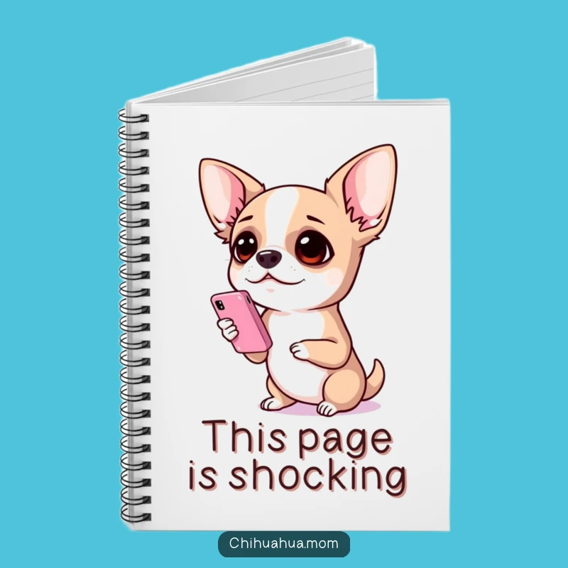 Funny Chihuahua Reaction Notebook - Hilarious Dog Gift for Notes