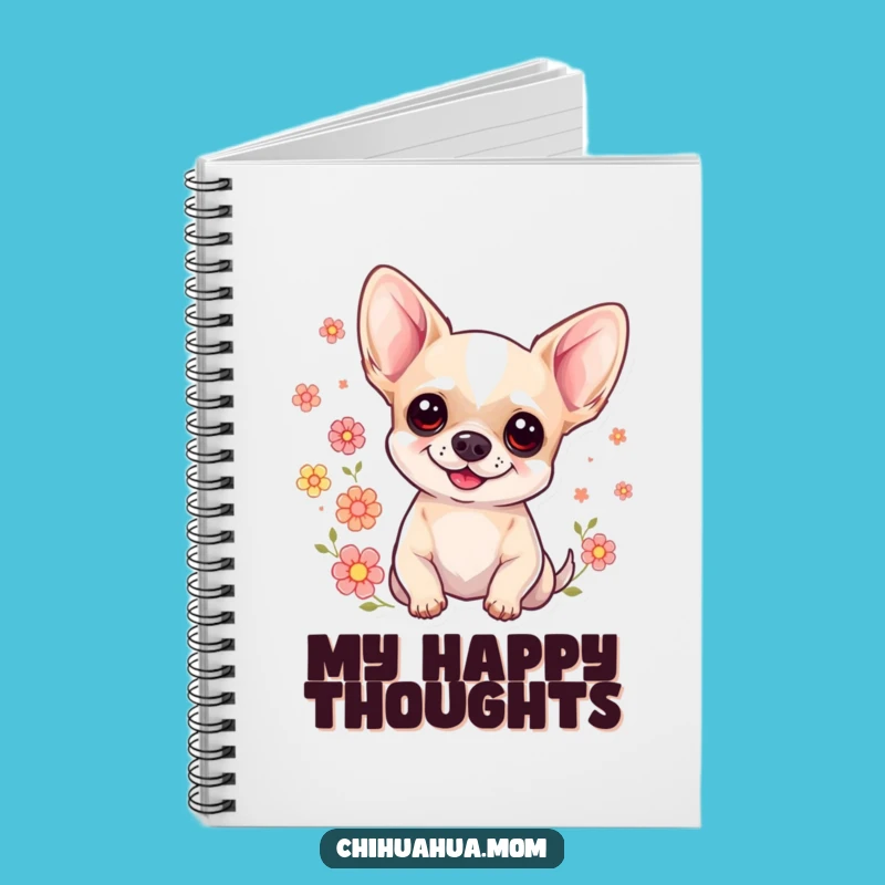 Funny Floral Chihuahua Notebook: Sweet Thoughts Journal - Ideal Funny Gift!
