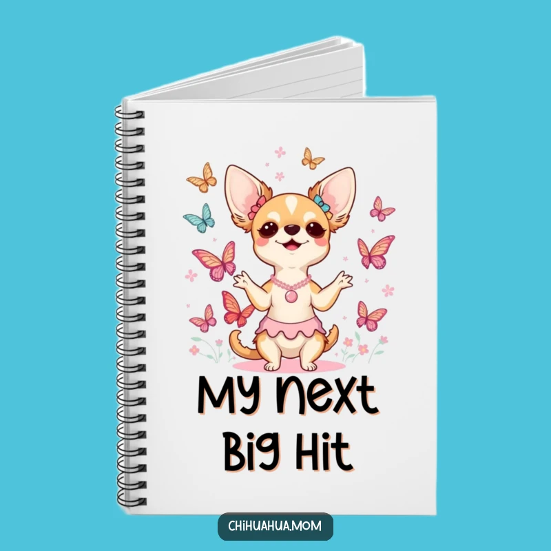 Funny Chihuahua Lady Butterfly Choir Notebook - Jot Down Your Melodies!
