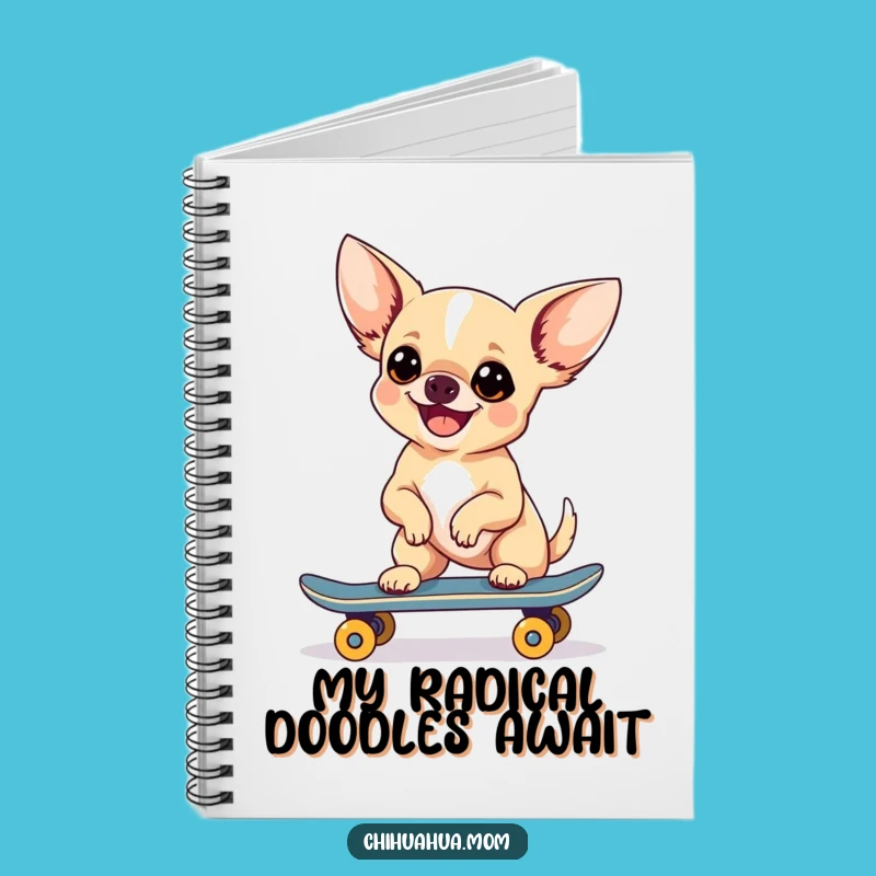 Funny Chihuahua Skateboarder Notebook: Jot Down Ideas with This Hilarious Dog Journal