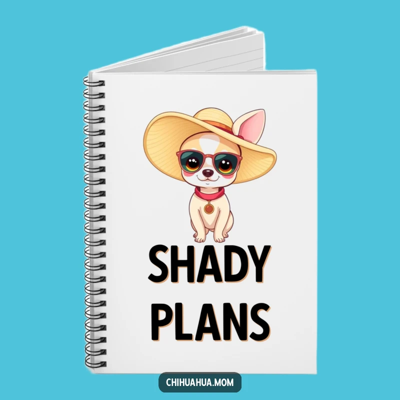 Funny Chihuahua Woman Notebook: Large Sun Hat Style, Perfect Journal for Tiny Dog Fans