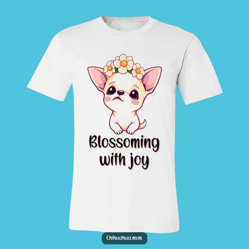 Funny Chihuahua Flower Crown T-Shirt: Chic & Whimsical Dog Apparel!