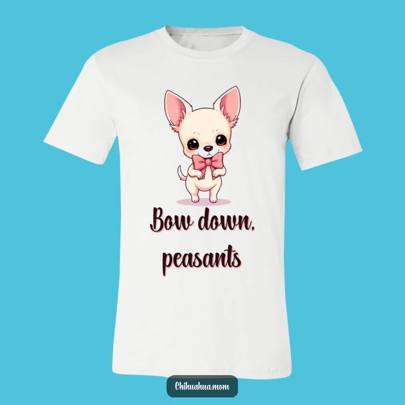 Funny Chihuahua Bow Diva T-Shirt: Fabulous Dog Style, Perfect Quirky Funny Gift!