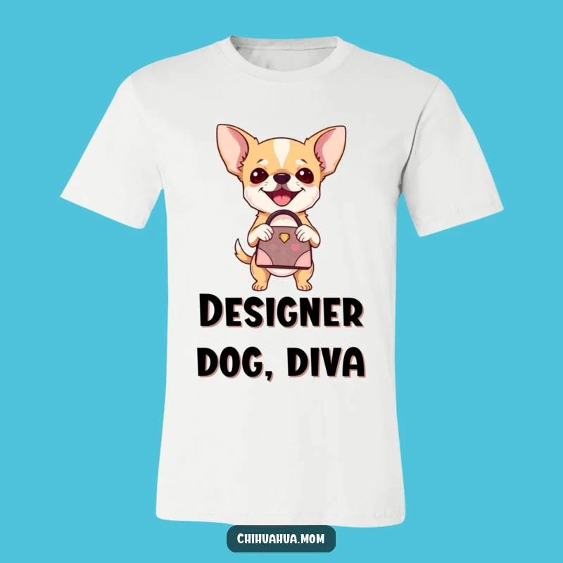 Funny Chihuahua Handbag T-Shirt: Posh Pup Fashion Apparel, Hilarious Funny Gift for Style Icons