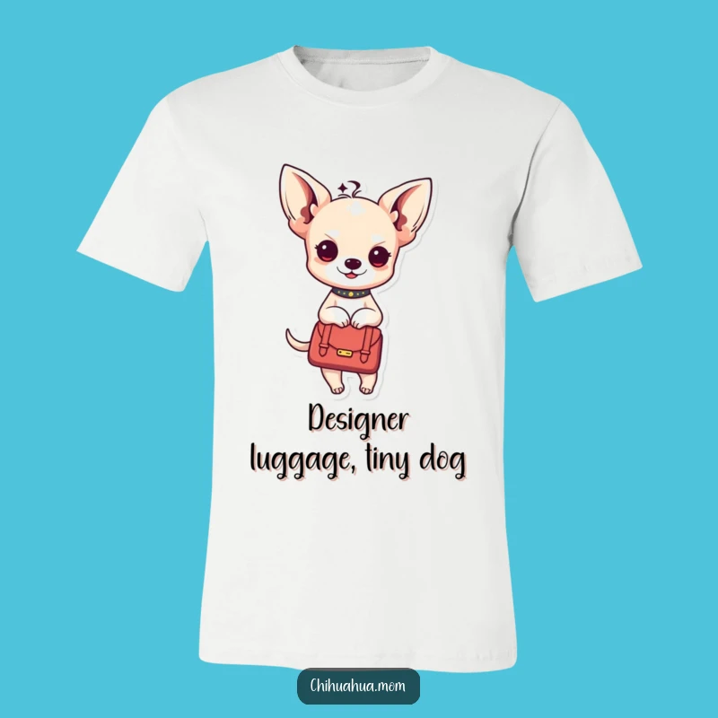 Funny Kawaii Chihuahua Lady T-Shirt: Stylish Handbag Rider, Perfect Funny Gift