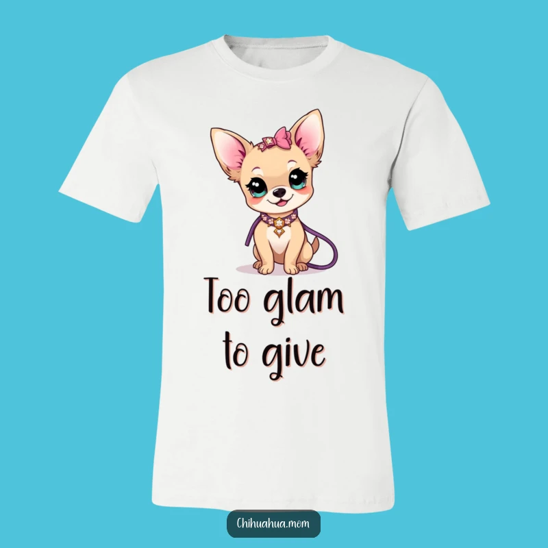 Funny Kawaii Chihuahua Lady T-Shirt: Bling Out - Hilarious Gift!