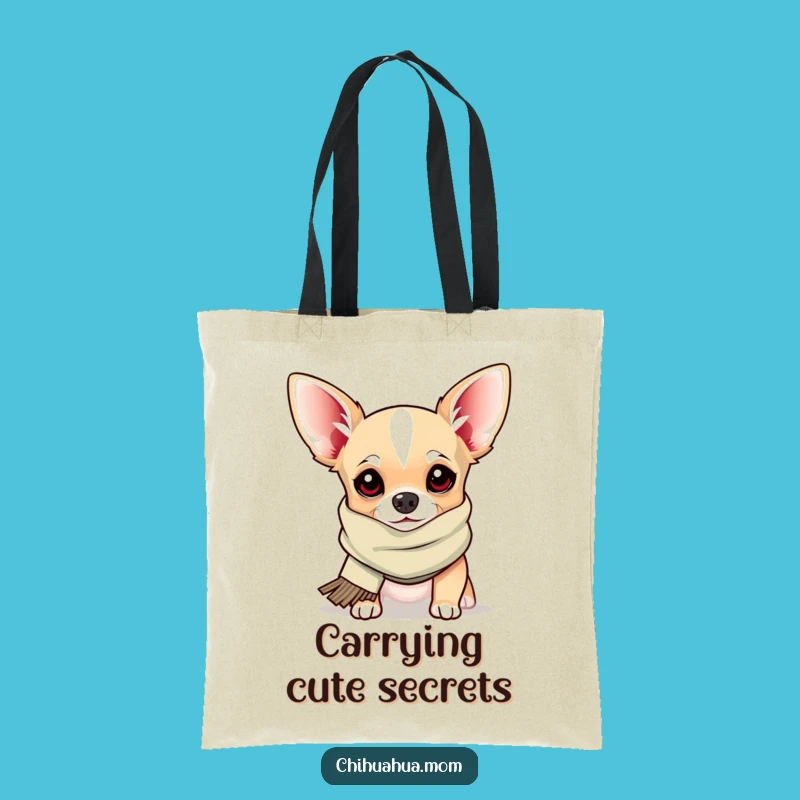 Funny Peek-a-Boo Tote Bag: Carry Your Stuff with This Silly Scarf Pup's Funny Gift!