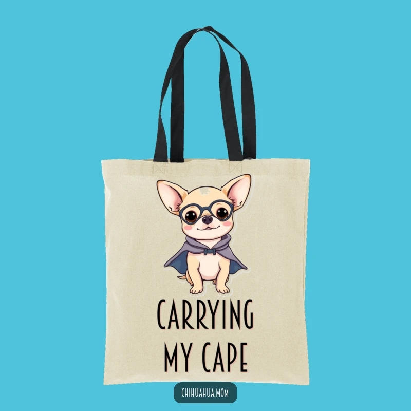 Funny Chihuahua Super Hero Tote Bag - Chic & Hilarious Dog Accessory