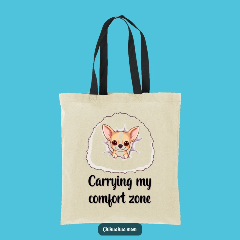 Funny Peekaboo Chihuahua Tote Bag: Carry Your Cozy Essentials!