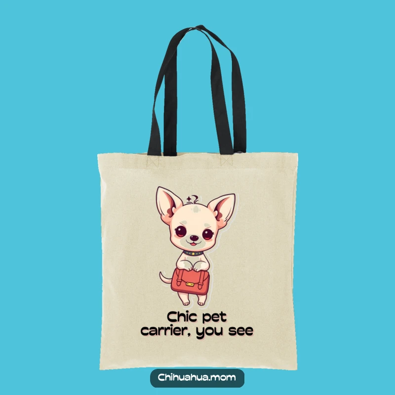 Funny Kawaii Chihuahua Lady Tote Bag: Chic Carry-All, Trendsetting Funny Gift