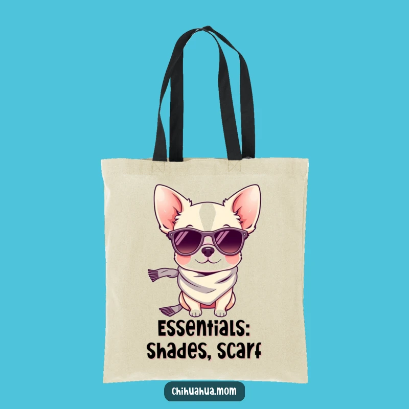 Funny Tiny Chihuahua Sunglasses Tote Bag: Carry Your Style Hilariously