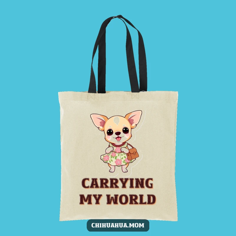 Funny Chihuahua Dress Tote Bag: Carry Your Style with Pups