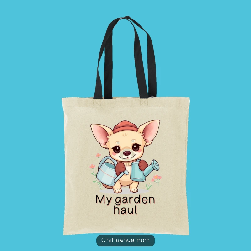 Funny Chihuahua Gardener Tote Bag: Carry Your Plants and Laughs!