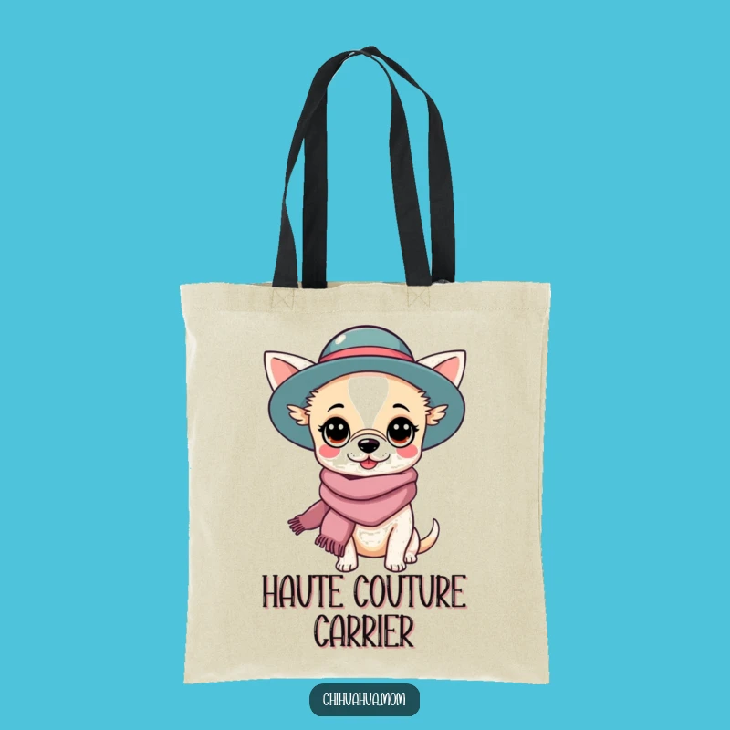 Funny Chihuahua Lady Tote: Fashionable Kawaii Bag, Perfect Gift