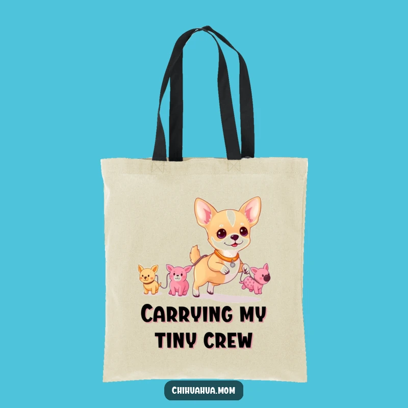 Funny Chihuahua Toy Walker Tote Bag: Carry Your Plush Pals Fun
